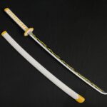 Demon Slayer Zenitsu Agatsuma Cosplay Replica Premium Life Size Wooden Katana [104 CM] || DEMON SLAYER